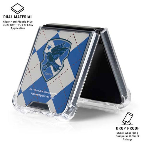 Wizarding Worlds Harry Potter Ravenclaw Crest Galaxy Z Flip6 Clear Case